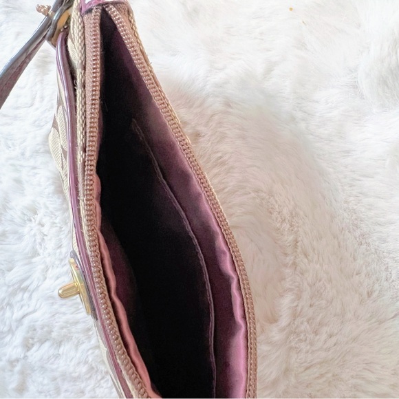 Coach Brown Logo Wristlet Bag - Picture 6 of 8